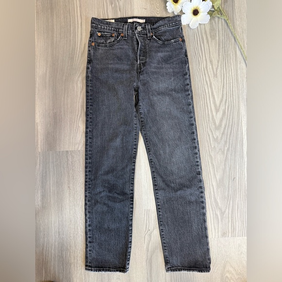 LEVI’S | Wedgie straight leg button fly black jeans B22 - Picture 6 of 14